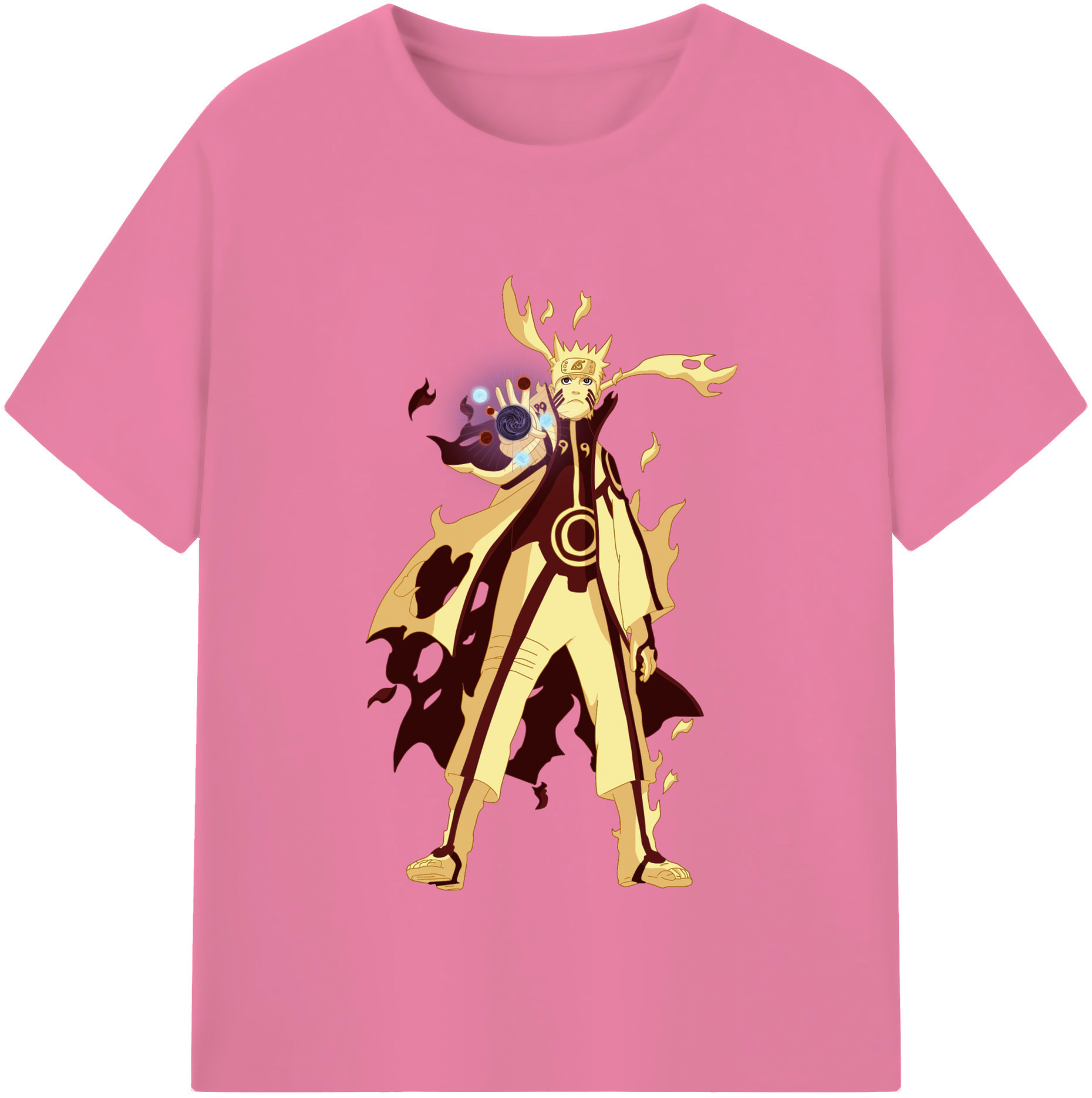 （画像用） NARUTO -ナルト- うずまき ナルト Uzumaki Naruto 綿100％半袖Tシャツ（フロントプリント）